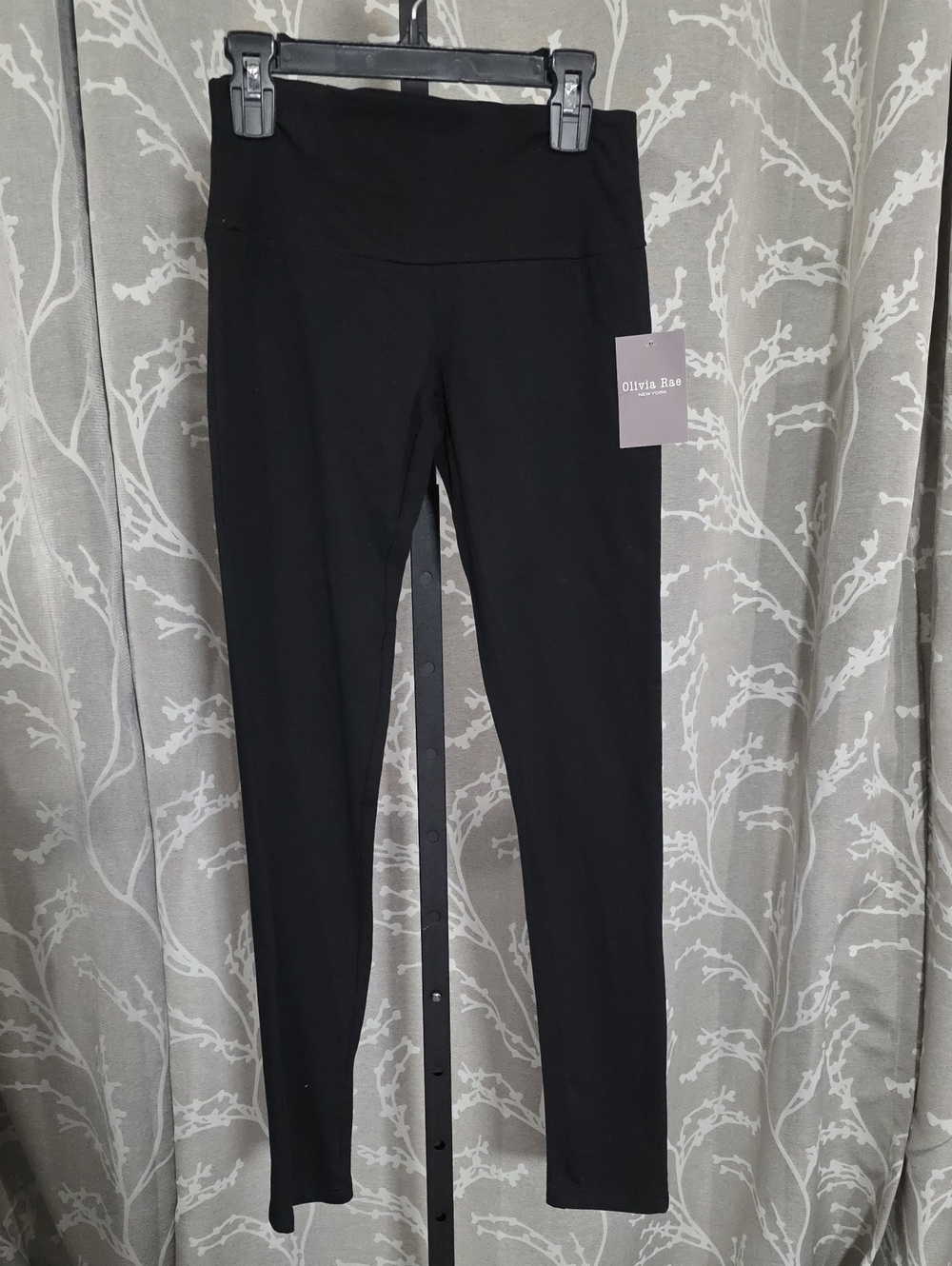 Olivia Rae Black High Waisted Leggings with Wide Waistband